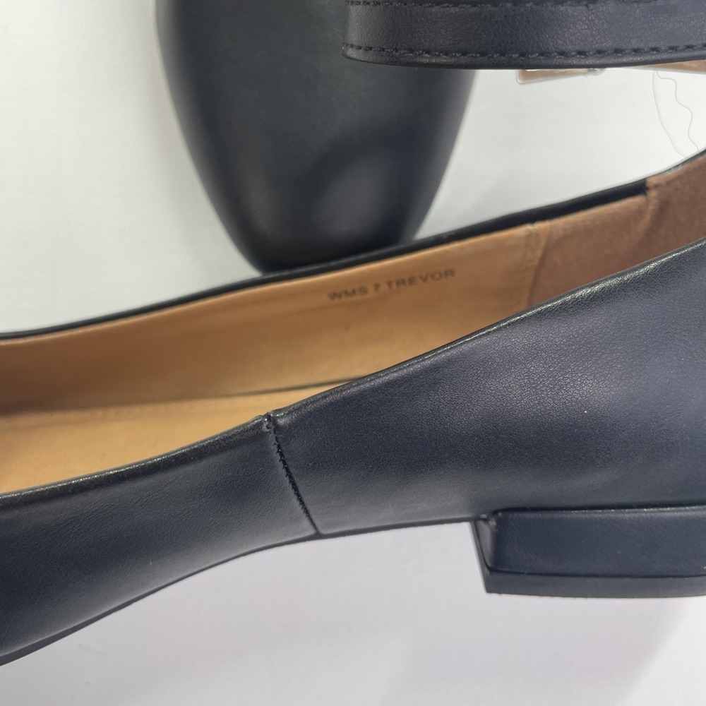 DV By Dolce‎ Vita Ballet Flats 7 Black Square Toe Ankle Buckle Flat Trevor - Picture 10 of 10